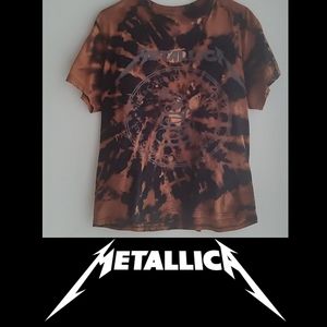 Metallica bleach dyed tee